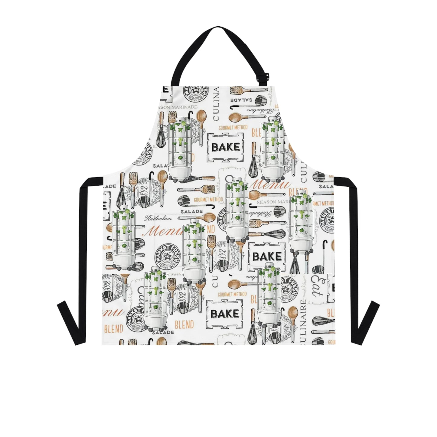 Baking Kitchen Apron – Vintage Bake & Utensils All-Over Print