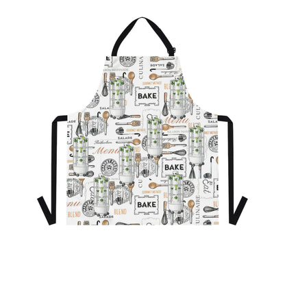 Baking Kitchen Apron – Vintage Bake & Utensils All-Over Print