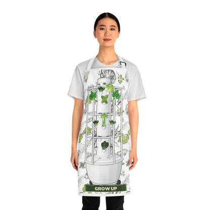 Hydroponic Garden Apron — 'Grow Up' Plant Lover Kitchen Apron