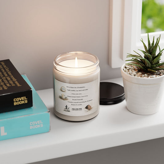 Relaxation Soy Candle — 9 oz Aromatherapy Candle with Guided Breathing Steps