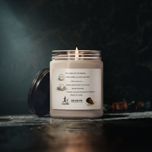 9oz Scented Soy Candle — Guided Relaxation Aromatherapy (Light, Breathe, Rest)