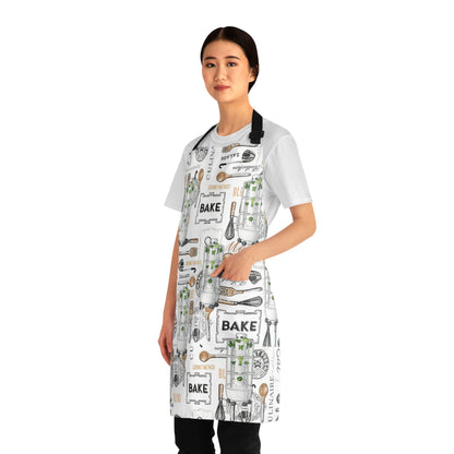 Baking Kitchen Apron – Vintage Bake & Utensils All-Over Print