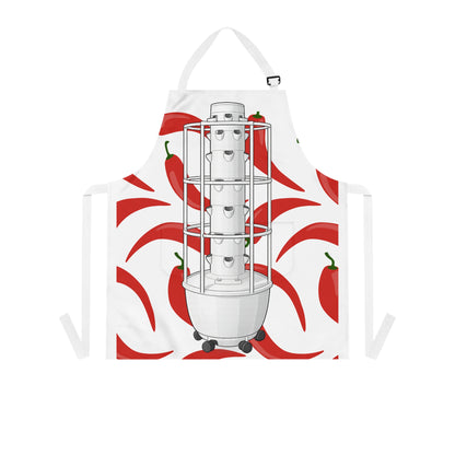 Apron - Red Chili Pepper Hydroponic Tower Garden Pattern