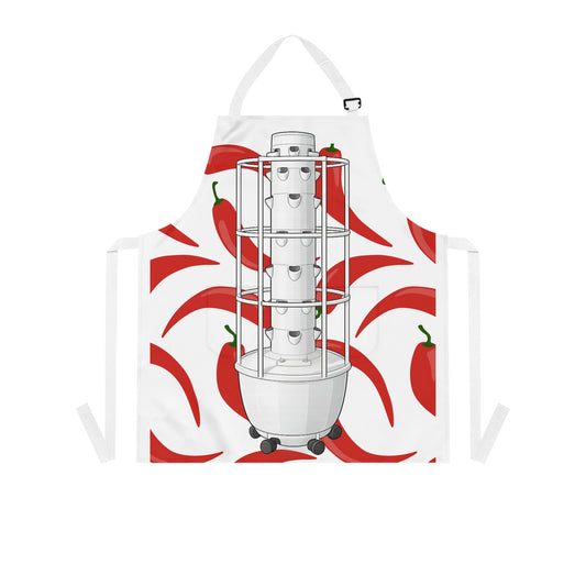 Apron - Red Chili Pepper Hydroponic Tower Garden Pattern