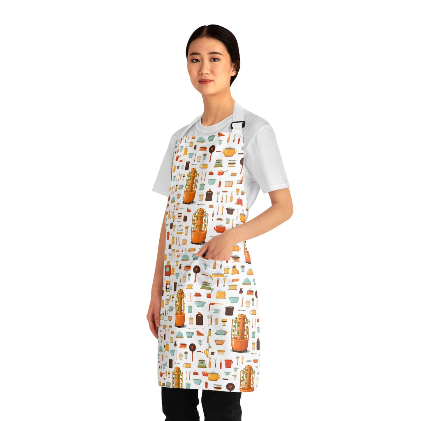 Mason Jar Preserves Pattern Apron — Farmhouse Kitchen Cooking Apron