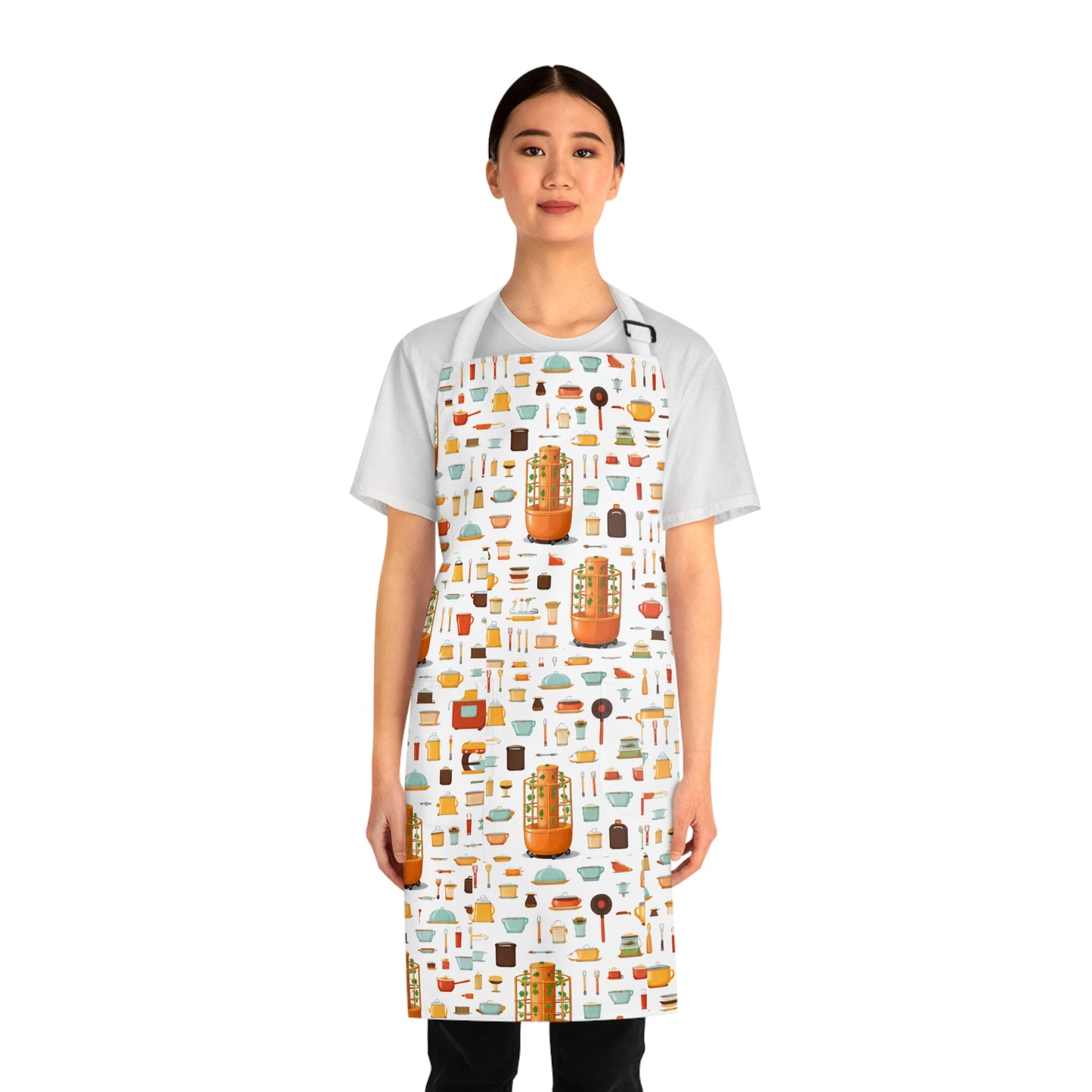 Mason Jar Preserves Pattern Apron — Farmhouse Kitchen Cooking Apron