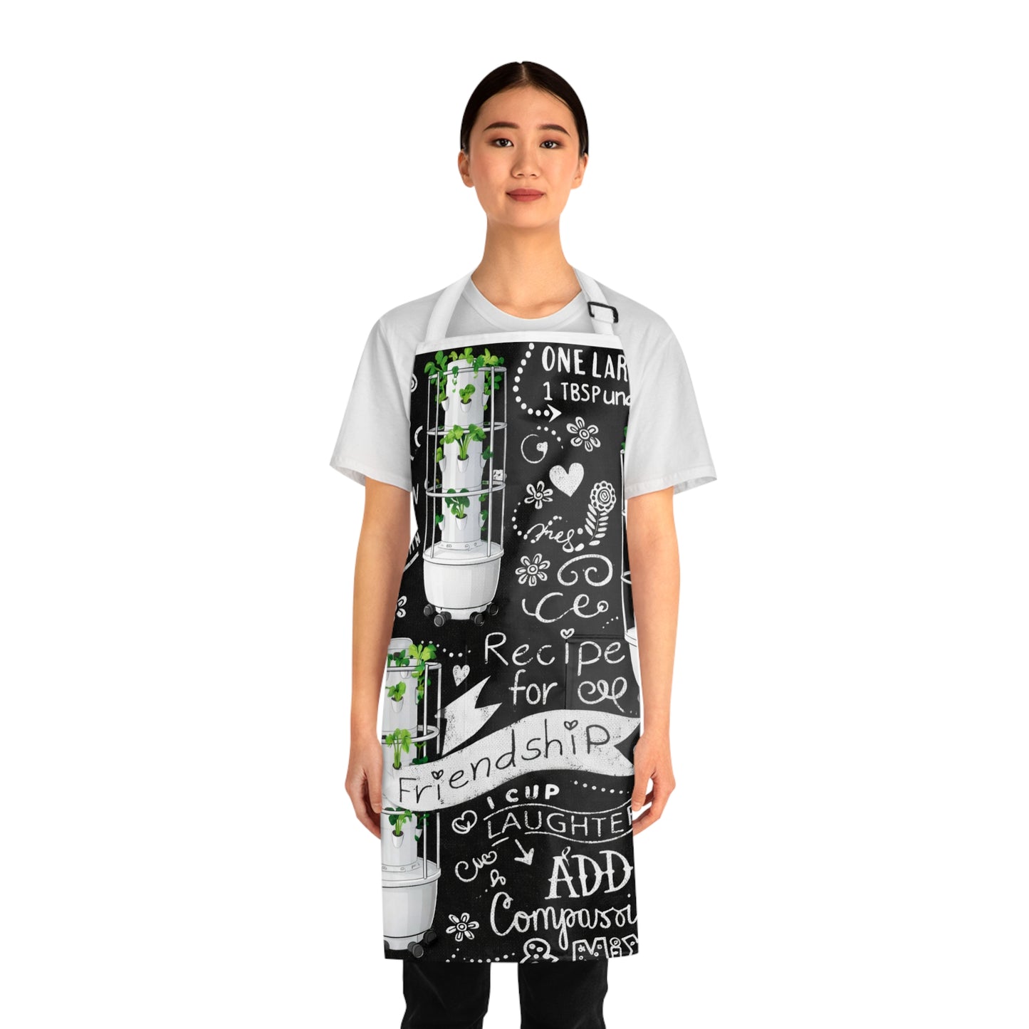 Herb Garden Chalkboard Apron — 'Recipe for Friendship' Plant & Cooking Bistro Apron