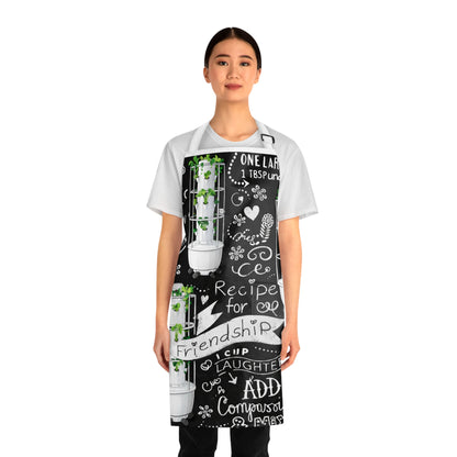 Herb Garden Chalkboard Apron — 'Recipe for Friendship' Plant & Cooking Bistro Apron