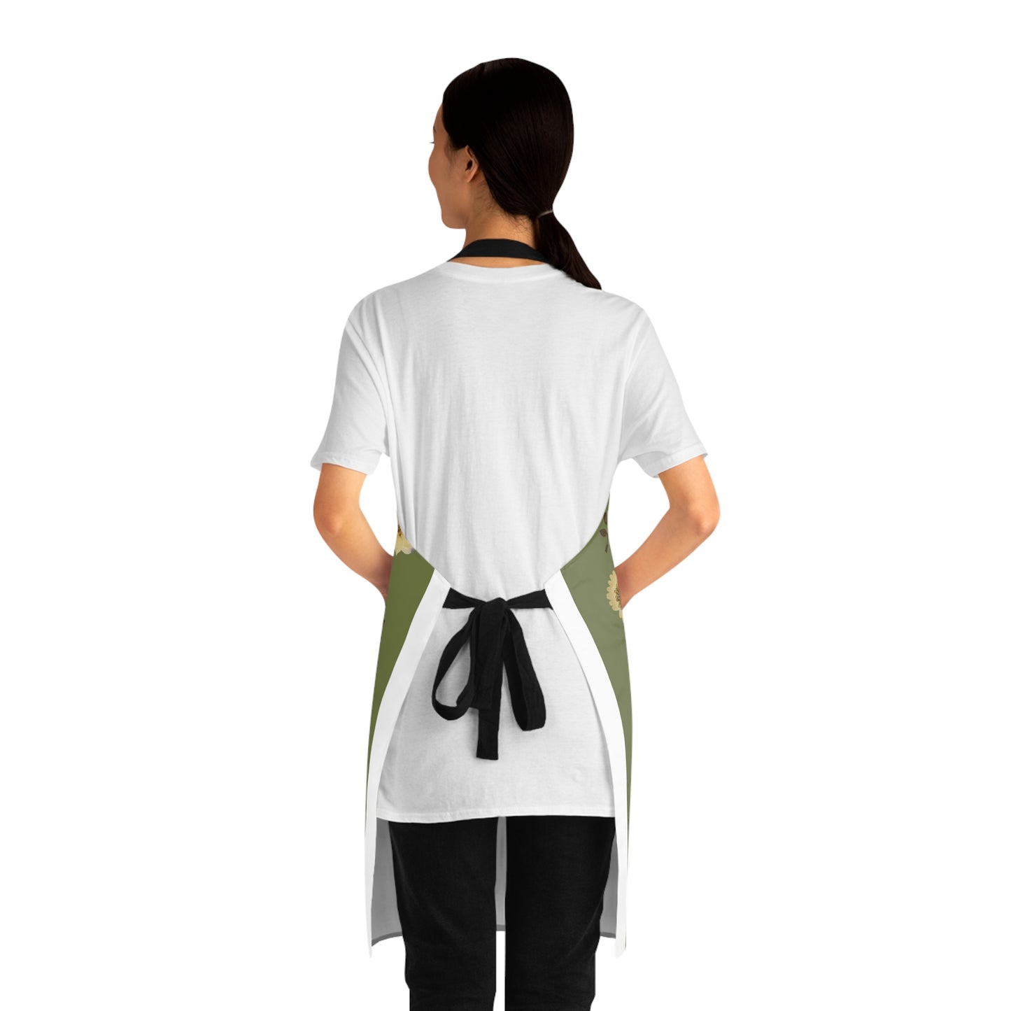 Botanical Grow Up Apron — Green Floral Garden Planting Apron