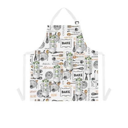 Baking Kitchen Apron – Vintage Bake & Utensils All-Over Print