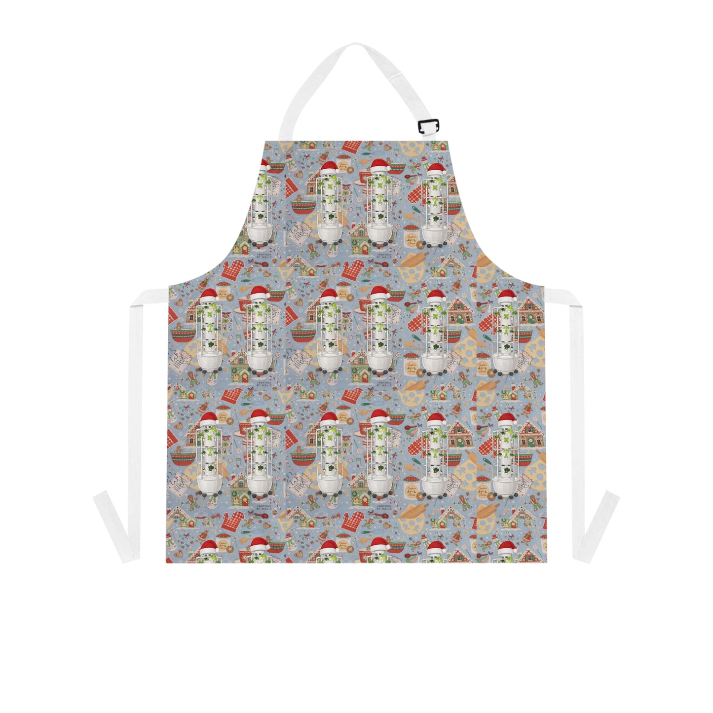 Christmas Snowman Apron – Festive Holiday Kitchen Apron with Santa Hat Design