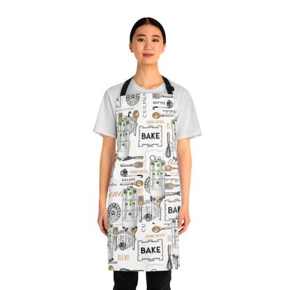 Baking Kitchen Apron – Vintage Bake & Utensils All-Over Print