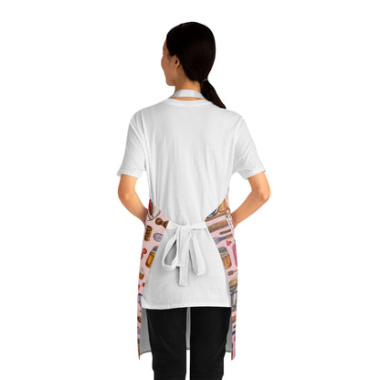 Baking Tools Print Apron — Cute Kitchen Equipment Pattern for Bakers & Home Cooks
