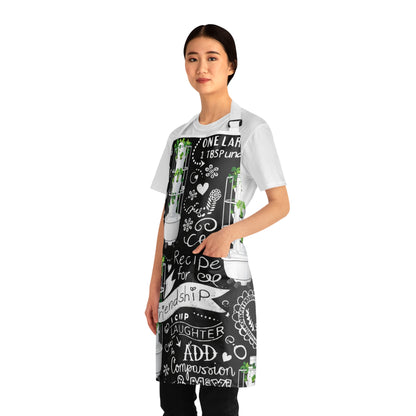 Herb Garden Chalkboard Apron — 'Recipe for Friendship' Plant & Cooking Bistro Apron