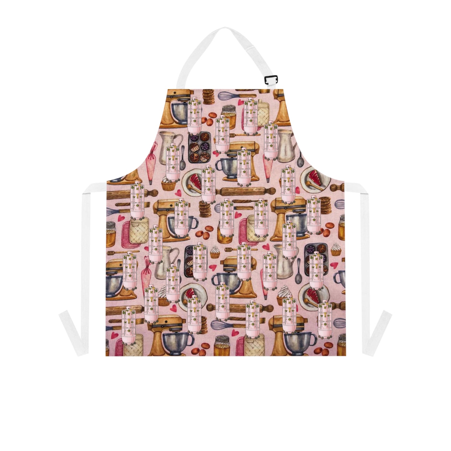 Baking Tools Print Apron — Cute Kitchen Equipment Pattern for Bakers & Home Cooks